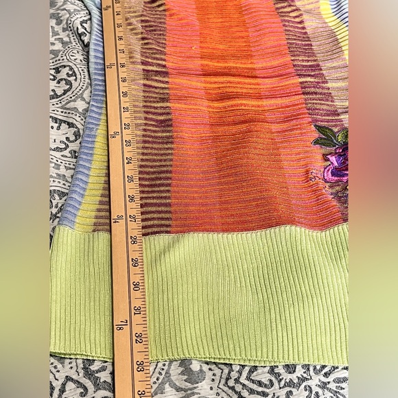 Desigual Vintage Y2K Colorful Striped Knit Dress M/L - Picture 8 of 11